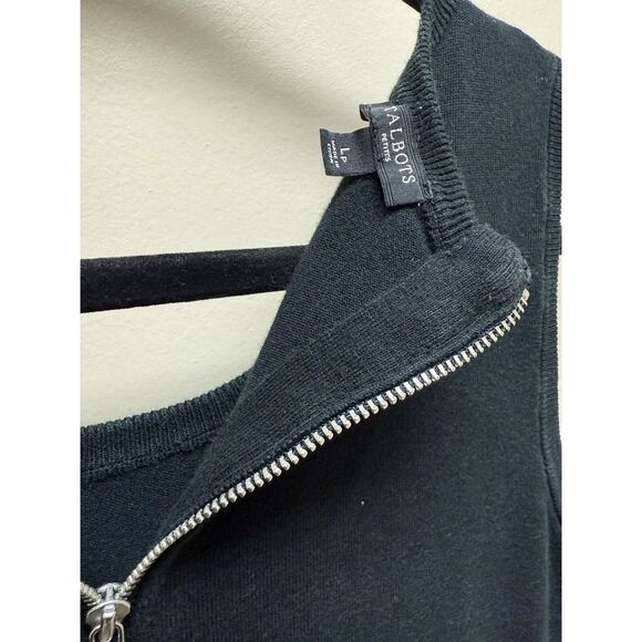 Talbots Sweater Dress Womens Petites Black & White Striped Sleeveless.Sz Lp - Picture 11 of 13